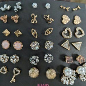 Hypoallergenic earrings 22 pairs